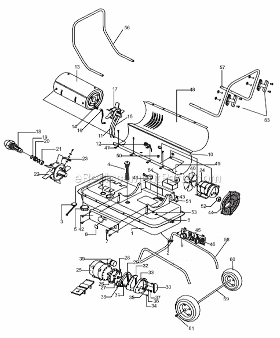 Page A Diagram and Parts List for HS-215T-KFA  Heat Stream Heater